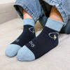 (14~22公分)sNug健康童襪_恐龍塗鴉藍