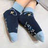 (14~22公分)sNug健康童襪_恐龍塗鴉藍