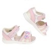 (15~19公分)Moonstar日本花繪蝴蝶結粉紅色兒童機能涼鞋