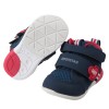 (13~15公分)Moonstar日本HI系列透氣中筒深藍色寶寶機能學步鞋