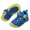 (16~21公分)Moonstar日本藍色透氣兒童機能護趾涼鞋