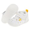 (12.5~14.5公分)Moonstar日本純白色皮質星星寶寶機能學步鞋