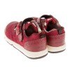 (15~19公分)Moonstar日本酒紅色學院格紋蝴蝶結兒童機能運動鞋