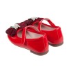 (15.5~20公分)環繞亮鑽蝴蝶結亮面紅色兒童公主鞋