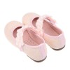 (15.5~20公分)珍珠花圈粉紅色花朵兒童公主鞋