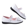 (19.5~23.5公分)台灣製簡單有鑽蝴蝶結白色公主鞋學生鞋