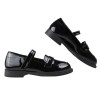 (20~24公分)台灣製亮皮女童黑色皮鞋學生鞋