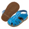 (12.5~15公分)台灣製天藍色皮質寶寶護趾涼鞋