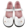 (19.5~24公分)台灣製緞面蝴蝶結白色公主鞋學生鞋