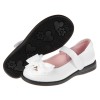 (19.5~24公分)台灣製緞面蝴蝶結白色公主鞋學生鞋