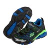 (17~23.5公分)SKECHERS網格硬派黑藍色兒童電燈運動鞋