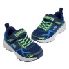(17~23.5公分)SKECHERS俐落造型銀光綠藍色兒童機能運動鞋