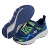 (17~23.5公分)SKECHERS俐落造型銀光綠藍色兒童機能運動鞋