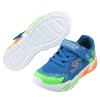 (17~22公分)SKECHERS輝光藍綠電燈兒童機能運動鞋