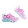 (17~22公分)SKECHERS電燈愛心星光粉色中大童運動鞋