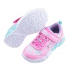 (17~22公分)SKECHERS電燈愛心星光粉色中大童運動鞋