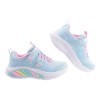 (17~21公分)SKECHERS藍粉彩虹電燈兒童機能運動鞋