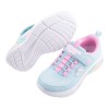 (17~21公分)SKECHERS藍粉彩虹電燈兒童機能運動鞋