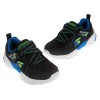 (17~24公分)SKECHERS_TECHTRONIX_黑深藍螢光綠兒童機能運動鞋