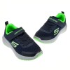 (17~24公分)SKECHERS_DYNAMIC_海軍藍螢光綠透氣兒童機能運動鞋