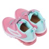 (16~22公分)FILA康特杯系列粉綠色兒童氣墊運動慢跑鞋