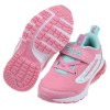 (16~22公分)FILA康特杯系列粉綠色兒童氣墊運動慢跑鞋