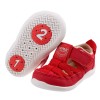 (12.5~15公分)日本IFME極簡紅色寶寶機能水涼鞋