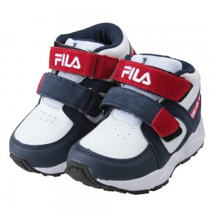 (16~24公分)FILA康特杯藍白紅色兒童機能運動鞋