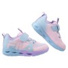 (16~20公分)FILA織紋條紋粉藍兒童電燈運動鞋