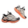 (20~24公分)FILA旋鈕越野灰橘色大童機能運動鞋
