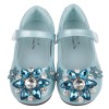 (16~21公分)冰晶鑽石水藍色兒童公主鞋
