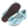 (16~21公分)藍寶石立體蝴蝶結水藍色兒童公主鞋