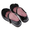 (18~23公分)台灣製低調奢華蝴蝶結黑色亮皮公主鞋學生鞋