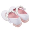 (17~20公分)小花童系列皇家白色蕾絲花朵公主鞋