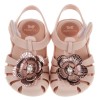 (12.5~17.5公分)ZAXY綺麗牡丹花裸粉色寶寶護趾涼鞋香香鞋