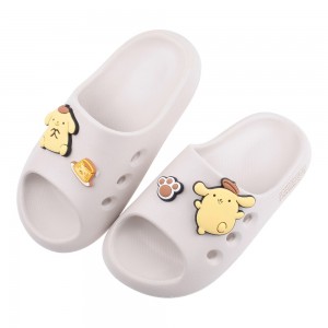 (15~22公分)三麗鷗布丁狗裝飾米色兒童輕量拖鞋 (15~22公分)三麗鷗布丁狗裝飾米色兒童輕量拖鞋