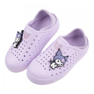 (16~22公分)三麗鷗庫洛米俏皮紫色中童休閒鞋洞洞鞋