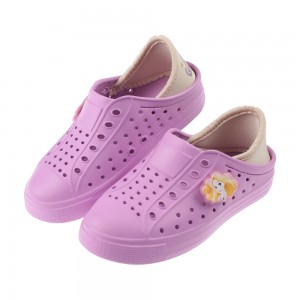 (16~21公分)Disney迪士尼長髮公主樂佩紫色兒童休閒鞋洞洞鞋