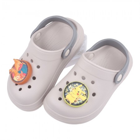 (17~22公分)寶可夢皮卡丘噴火龍米白色兒童電燈布希鞋