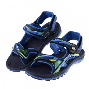 (22.5~25公分)GP磁扣式雙層舒適緩震藍色兒童休閒涼鞋