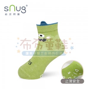 (14~18公分)sNug健康童襪_怪獸綠