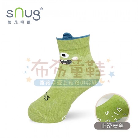 (14~18公分)sNug健康童襪_怪獸綠