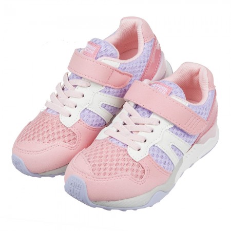 (17~24公分)Moonstar日本Hi系列紫粉色兒童機能運動鞋
