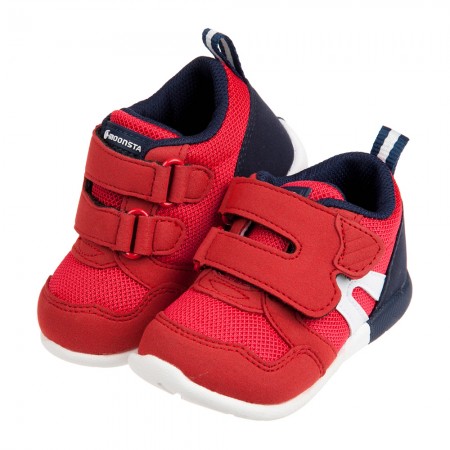 (12~15公分)Moonstar日本暗紅色3E楦頭寶寶機能學步鞋