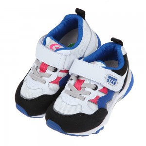 (15~20公分)Moonstar日本Hi系列3E寬楦白藍色兒童機能運動鞋