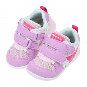 (12.5~15公分)Moonstar日本Hi系列粉花色寶寶機能運動鞋