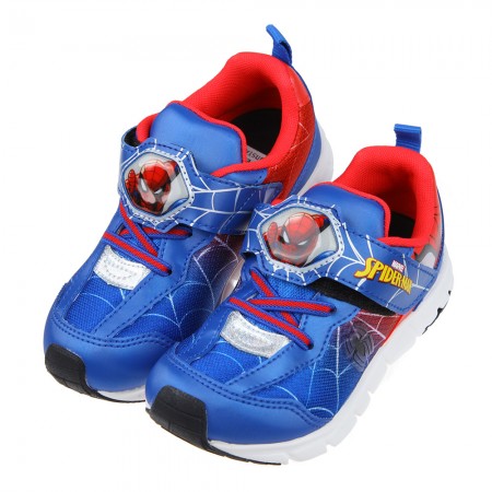 (15~21公分)Moonstar日本漫威聯名蜘蛛人藍紅色兒童機能運動鞋