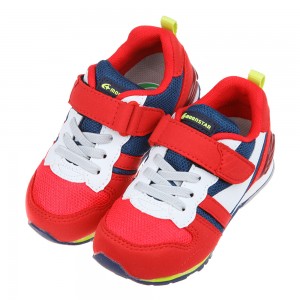 (15~19公分)Moonstar日本Hi系列紅黑色兒童機能運動鞋