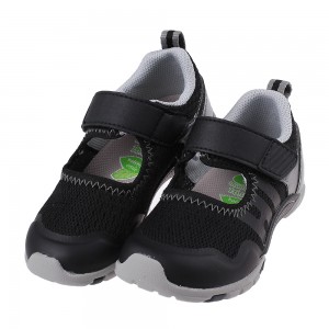 (15~19公分)Moonstar日本極強Hi系列黑灰色兒童機能運動鞋