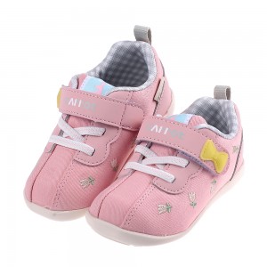 (12.5~14.5公分)Moonstar日本Carrot鬱金香粉色寶寶機能學步鞋
